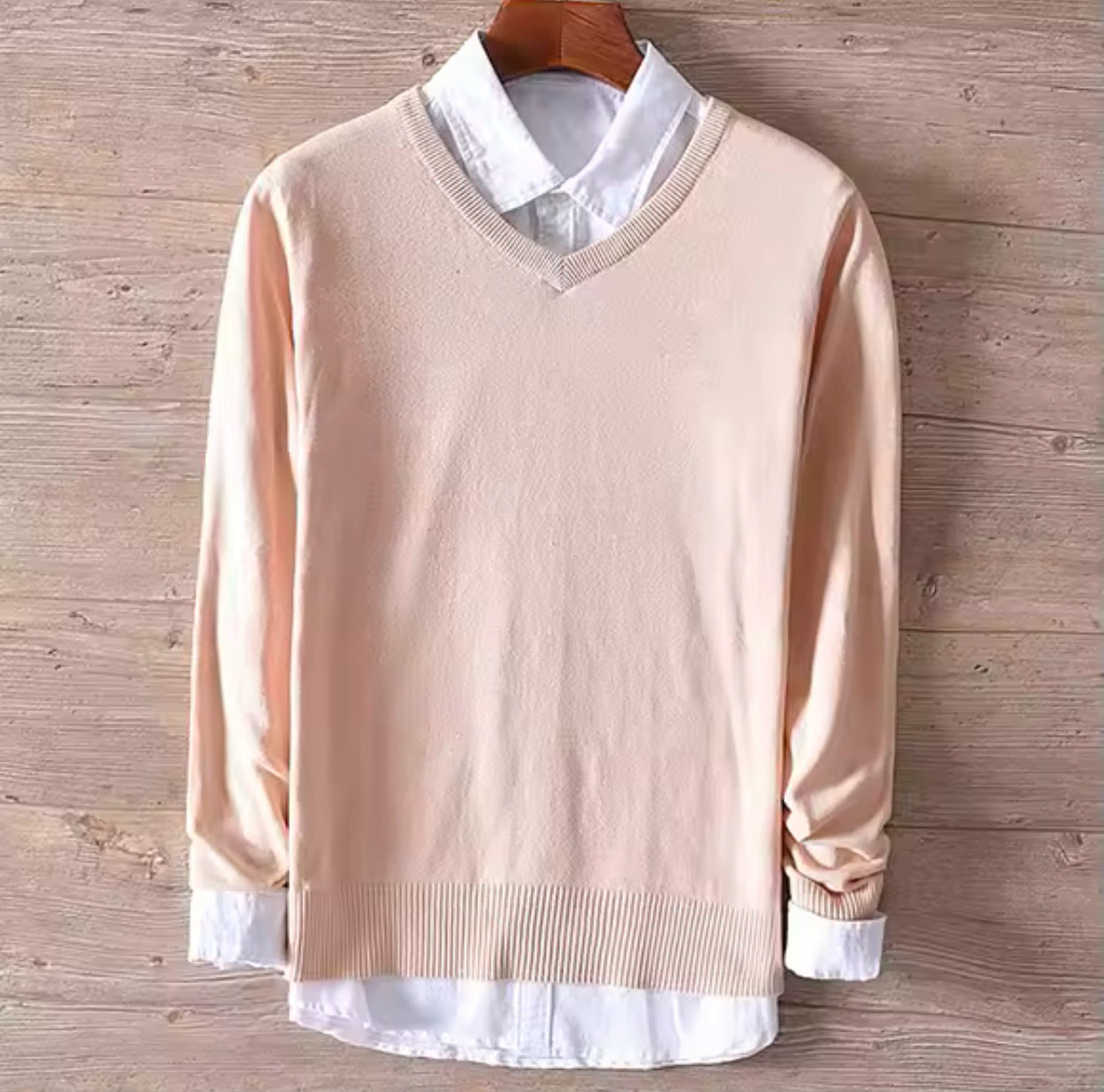 V-Neck Cotton Sweater