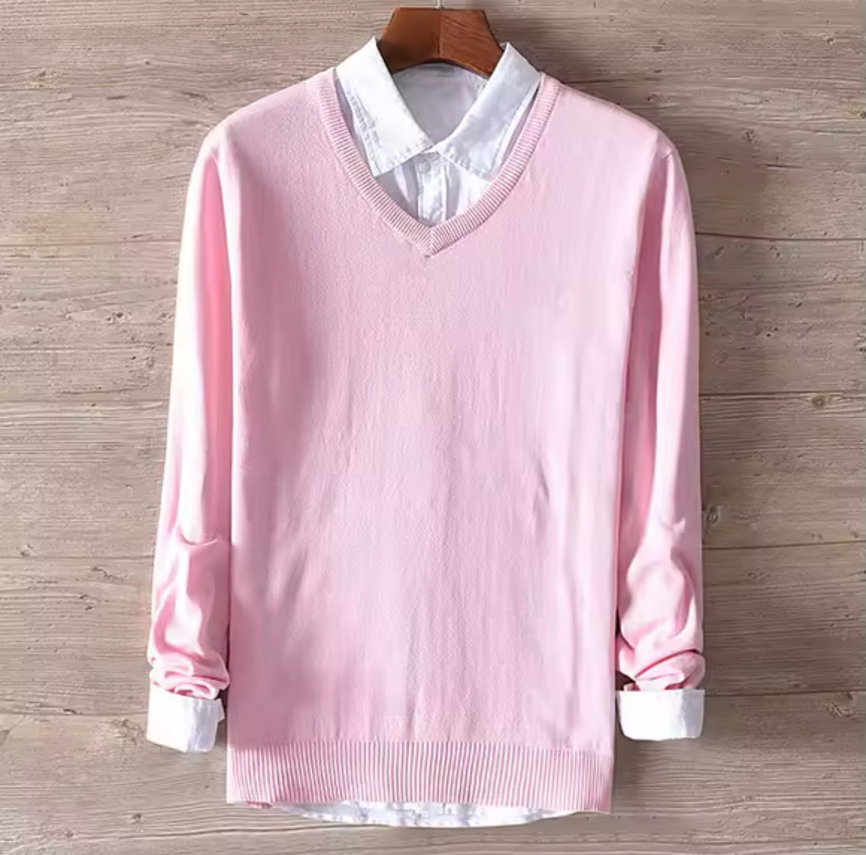 V-Neck Cotton Sweater